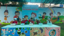 Hoạt động trải nghiệm tại Cánh Buồm Xanh của các bé Trường Mầm non Thanh Cao