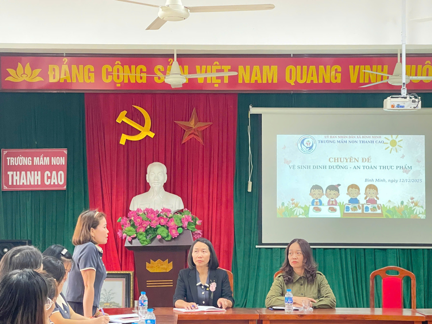 Trường mầm non Thanh Cao tổ chức chuyên đề “Vệ sinh dinh dưỡng – An toàn thực phẩm”